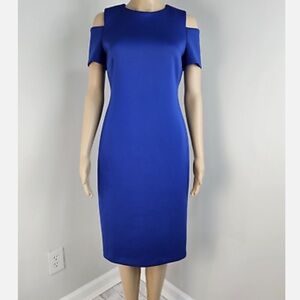 Calvin Klein blue scuba dress size 8